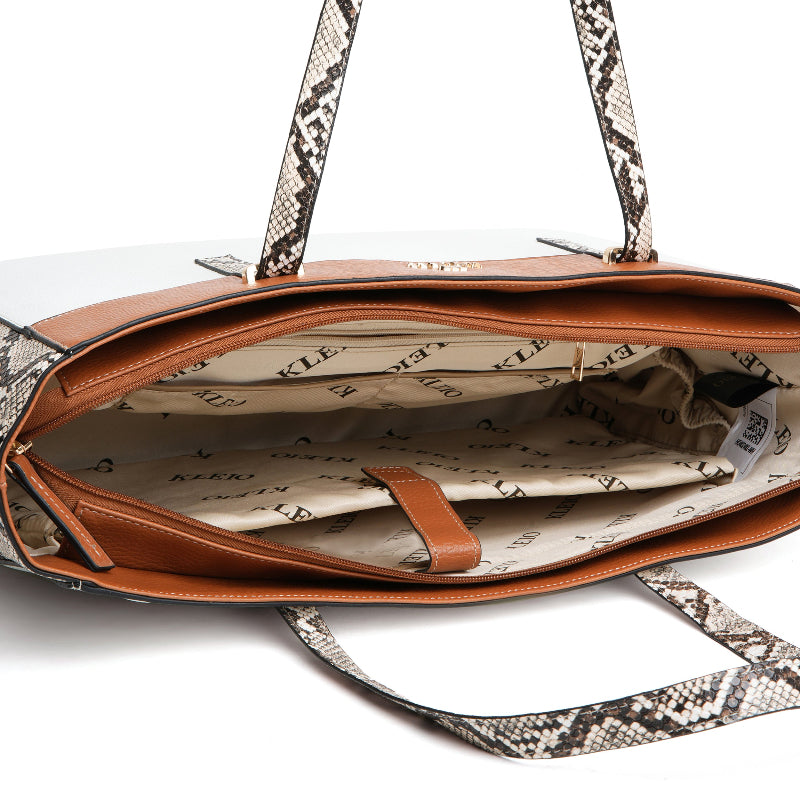 Snake Print Laptop Tote (XL)
