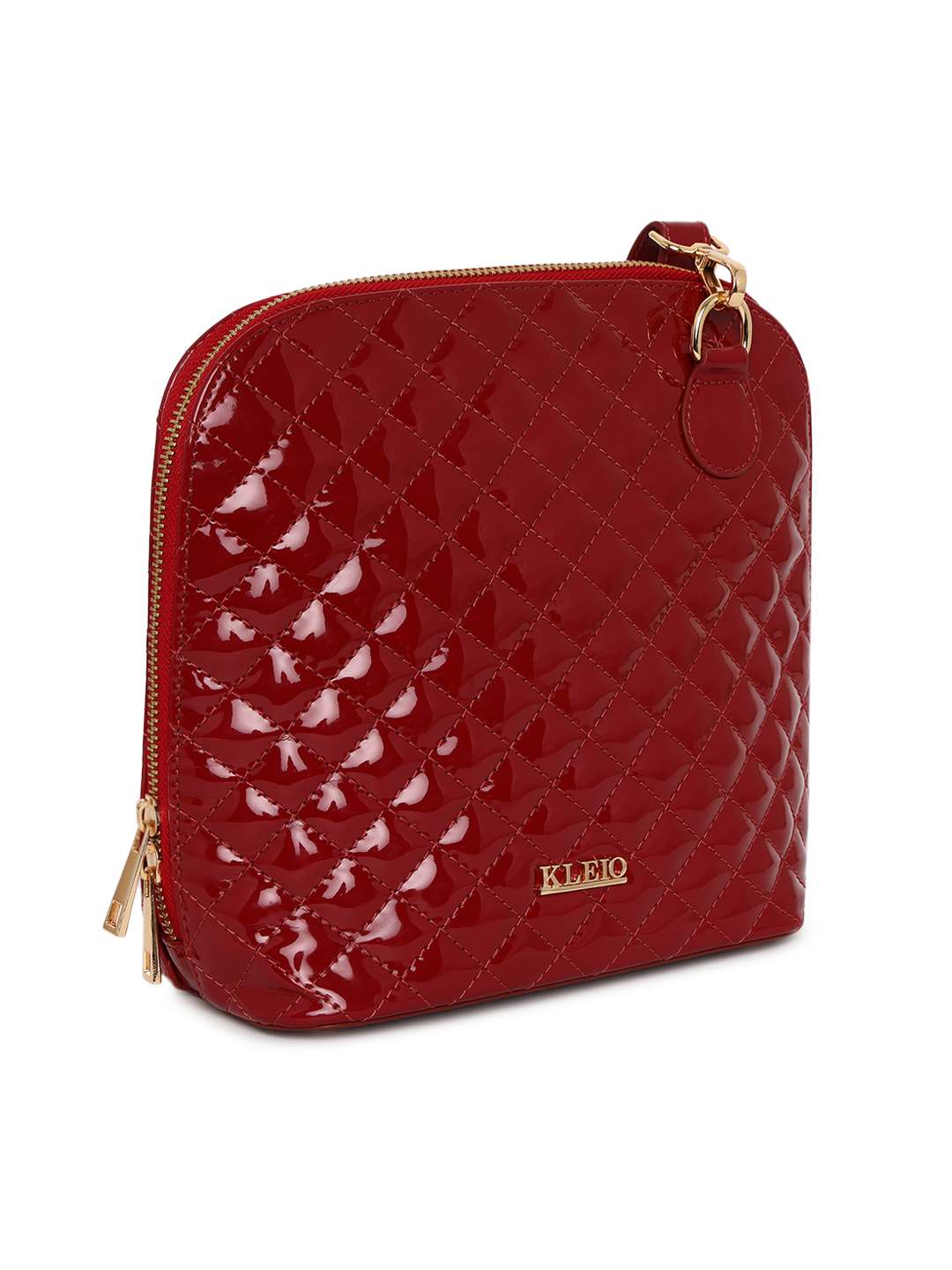 Quilted Patent Vegan Sling (M)