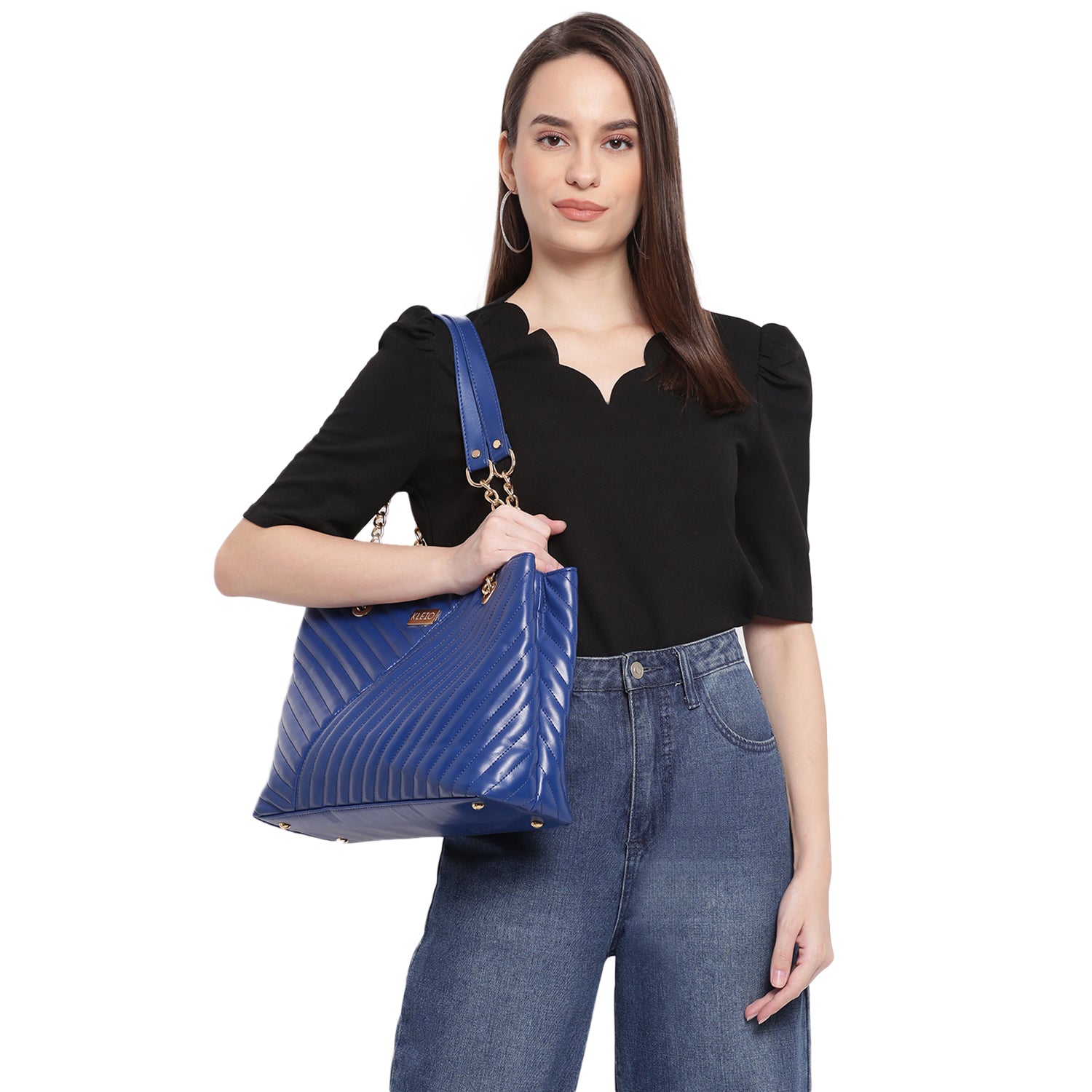 Iris Quilted Chain Handle Tote