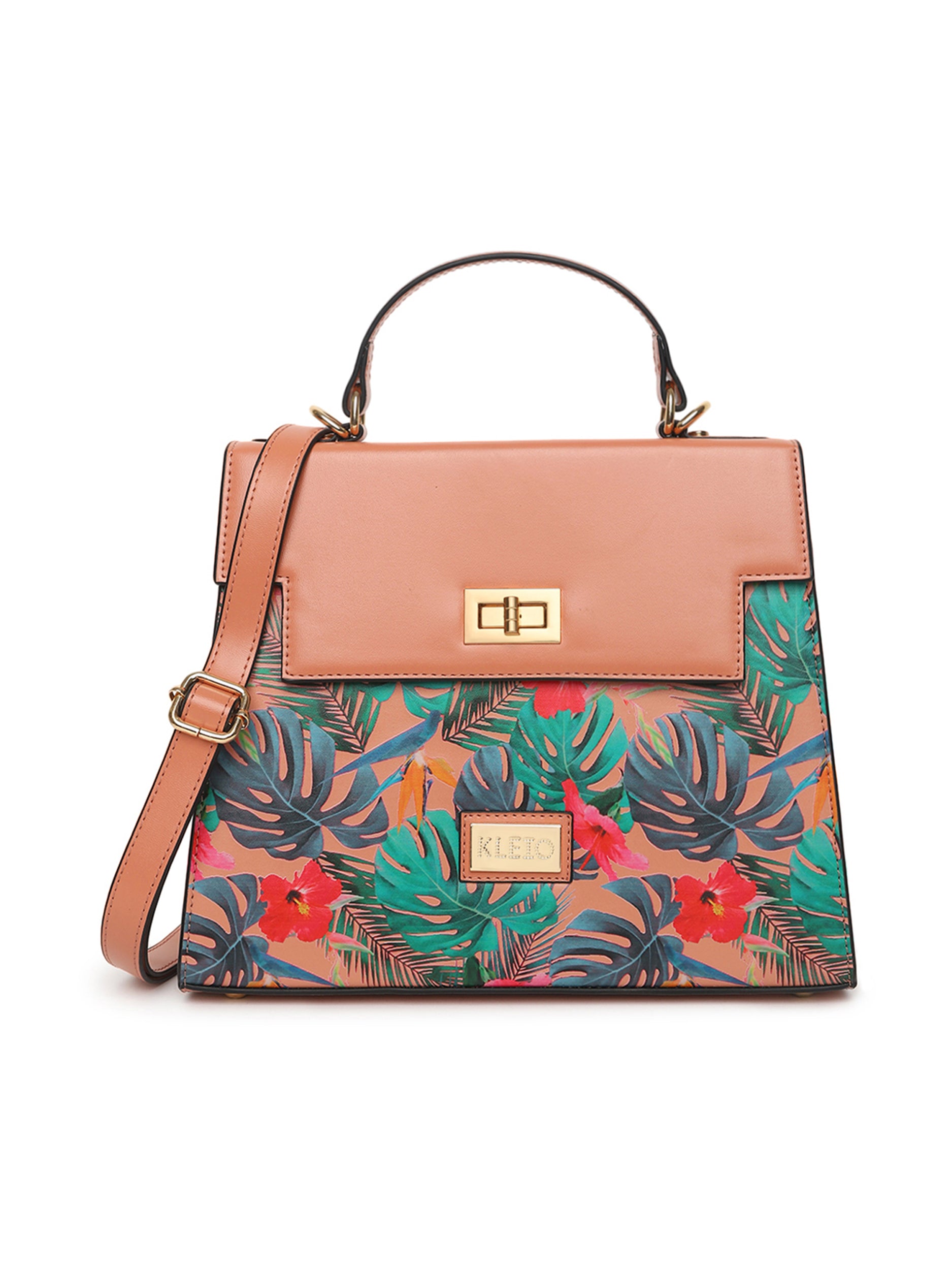 Tymothy Printed Floral Top Handle Handbag