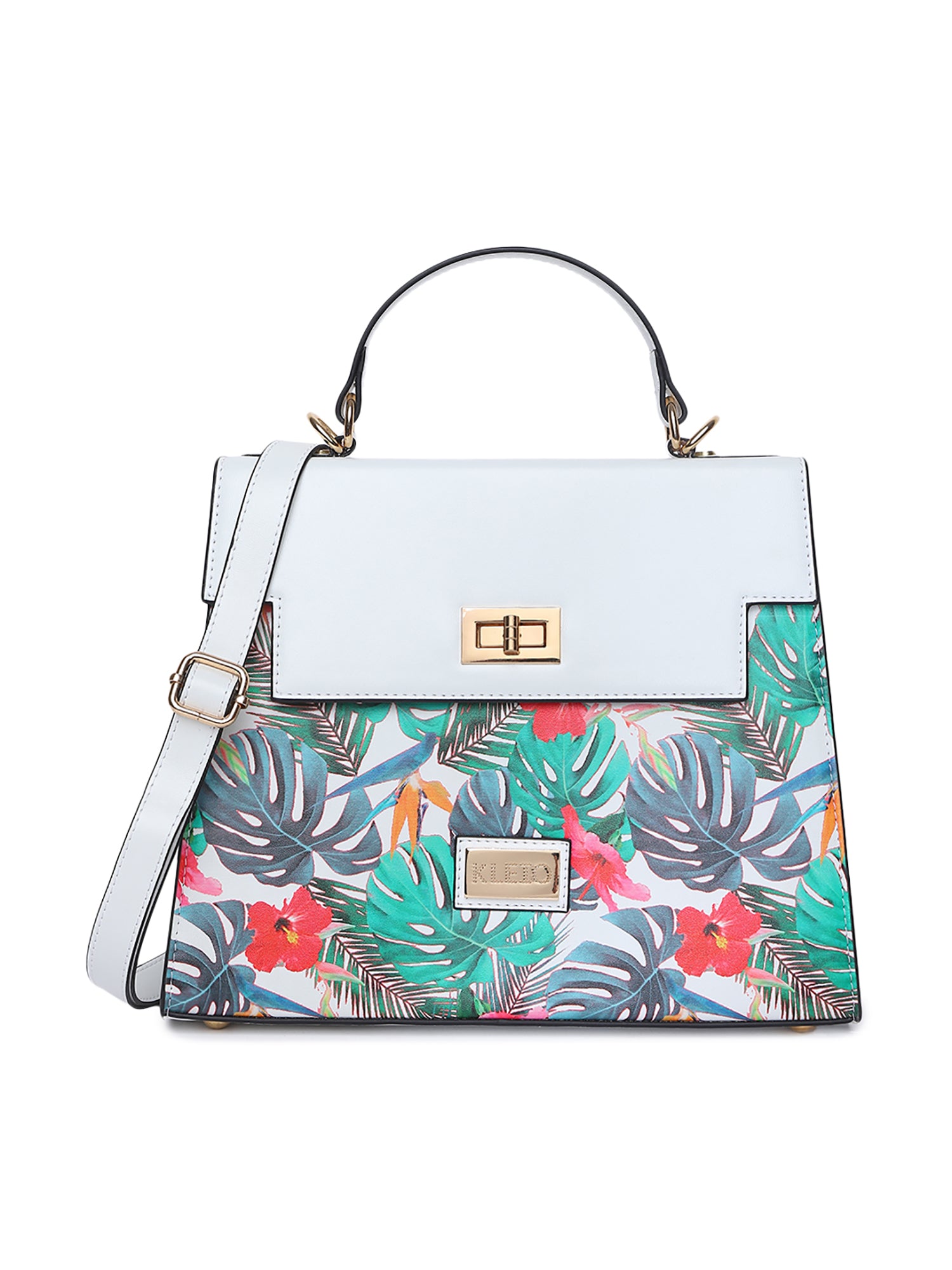 Tymothy Printed Floral Top Handle Handbag