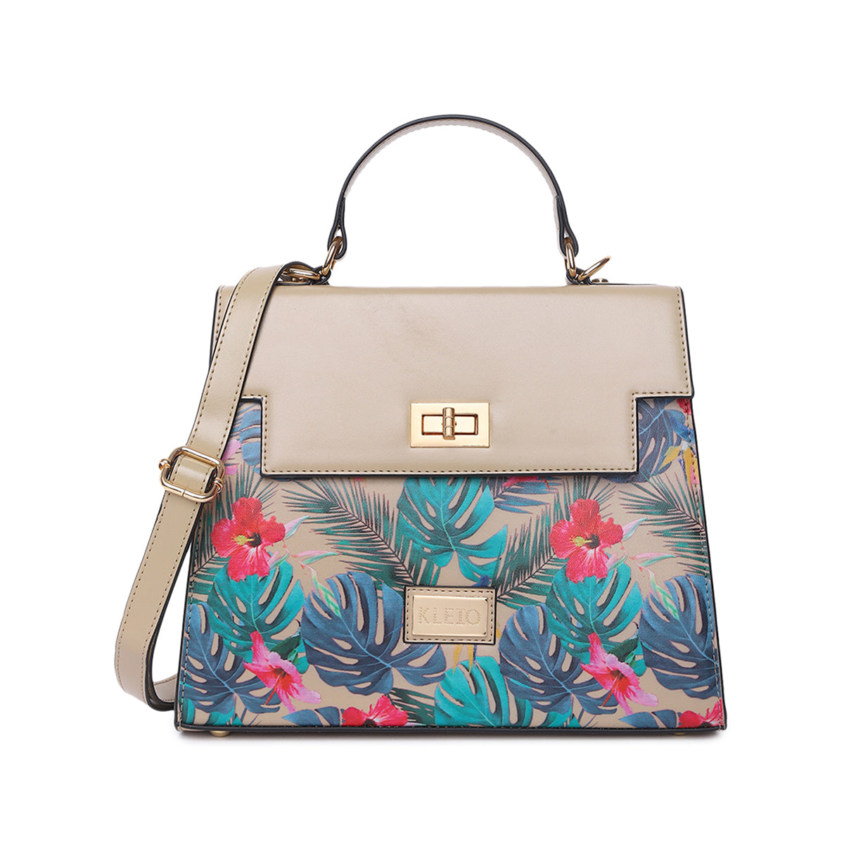 Tymothy Printed Floral Top Handle Handbag