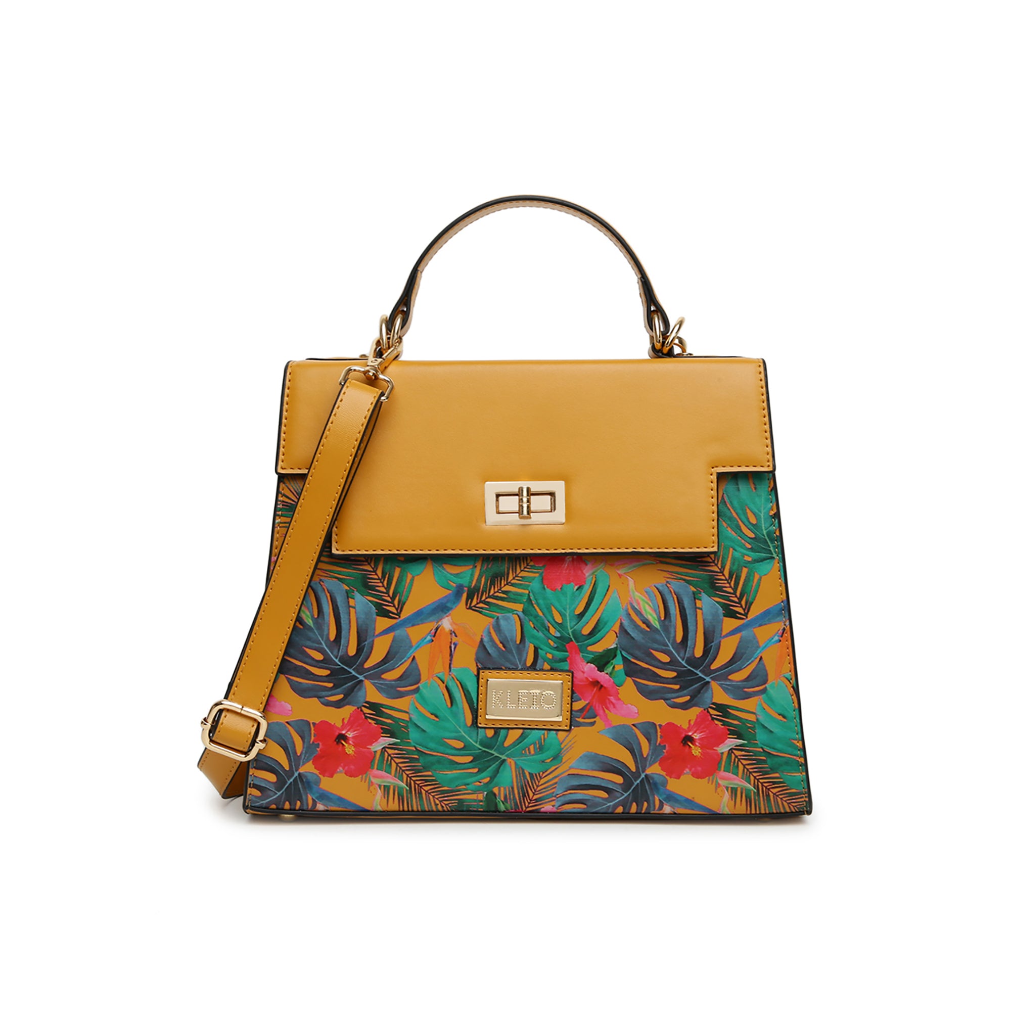 Tymothy Printed Floral Top Handle Handbag