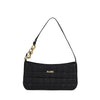 Edgy Quilted Vegan Shoulder Bag (M)
